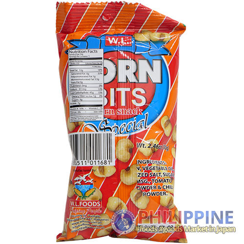 W.L. Foods Corn Bits Spicy Hot Apoy 70g