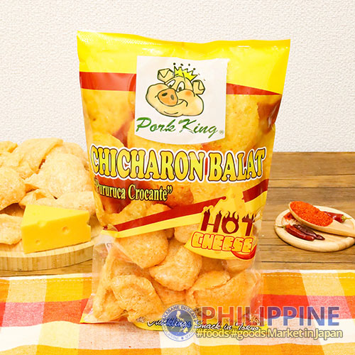 Pork King Chicharon Balat Hot Cheese 60g