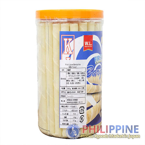 W.L. Foods First Love Barquillos Milk 365g