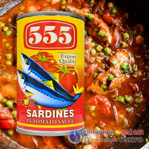 555 Hot Sardines 155g – Akabane Bussan Pinoy Foods - Shopping App