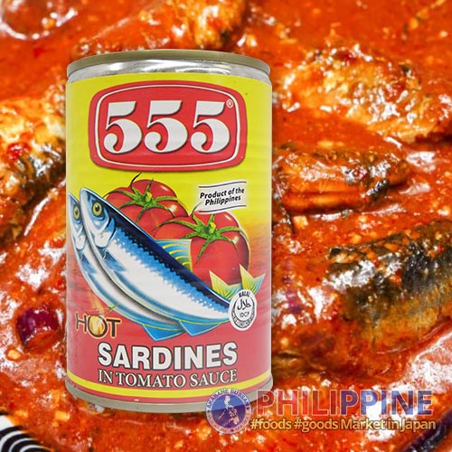 555 Sardines Hot Red (L) 425g