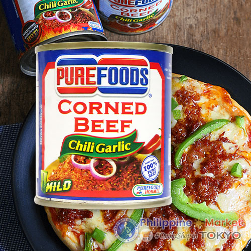 Purefoods Corned Beef Chili Garlic 210g