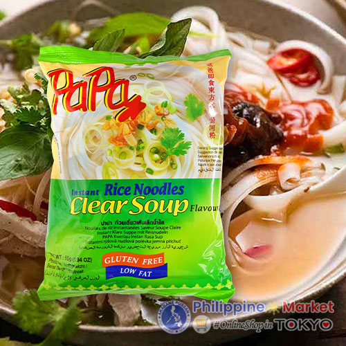 Papa Instant Rice Noodles Clear Soup 55g – Akabane Bussan Pinoy Foods ...